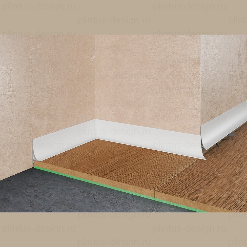 Corner L 584 Pro Design щелевой плинтус белый муар