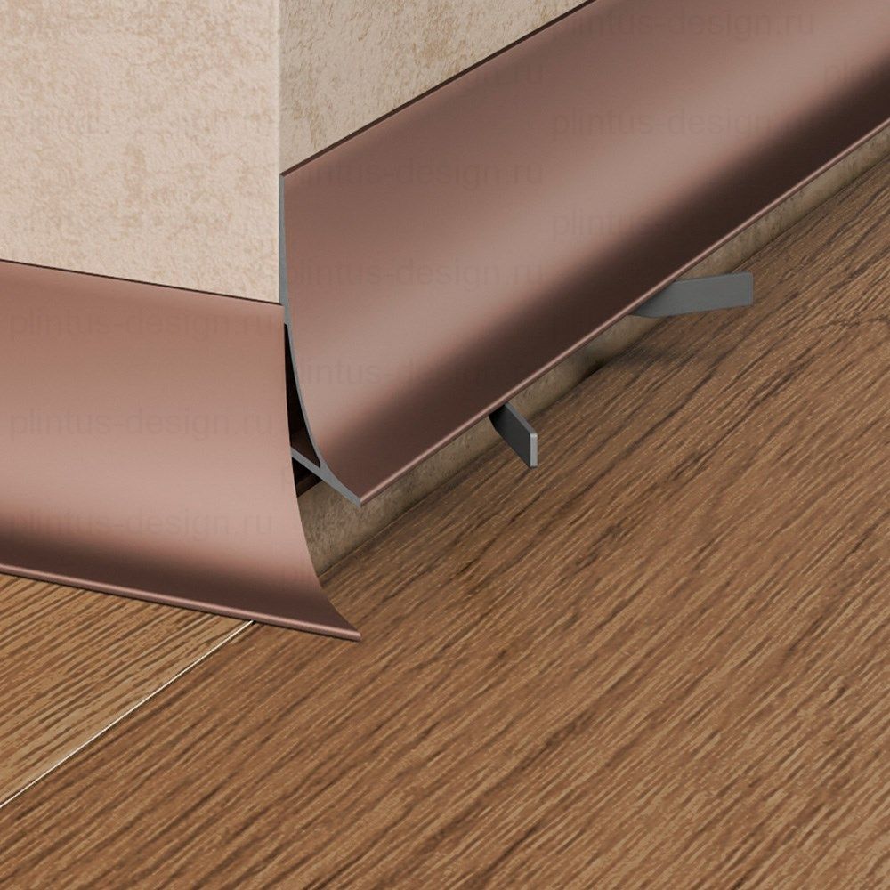 Corner L 584 Pro Design щелевой плинтус коньяк