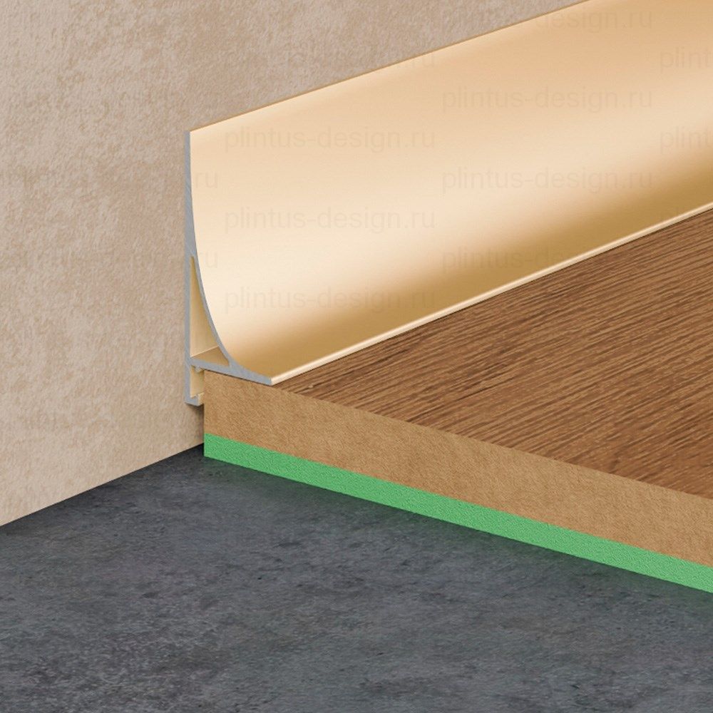 Corner L 584 Pro Design щелевой плинтус шампань