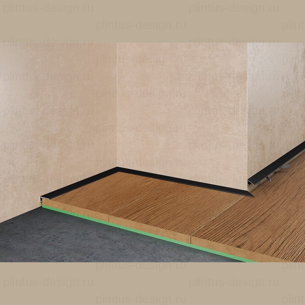 Pro Design Mini щелевой плинтус 7067 чёрный