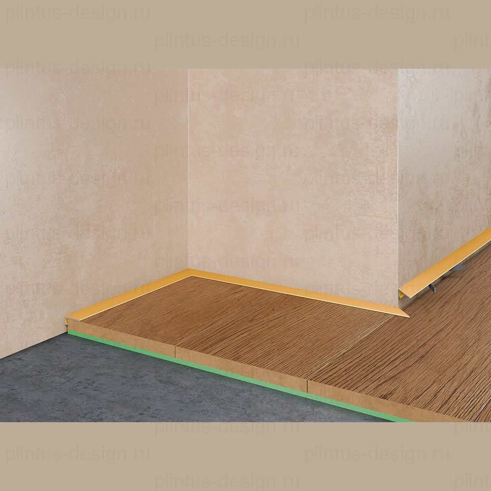 Pro Design Mini щелевой плинтус 7067 золото