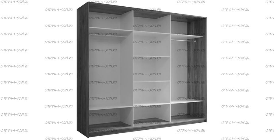 Шкаф-купе Кааппи 9 трехдверный, шесть размеров на выбор