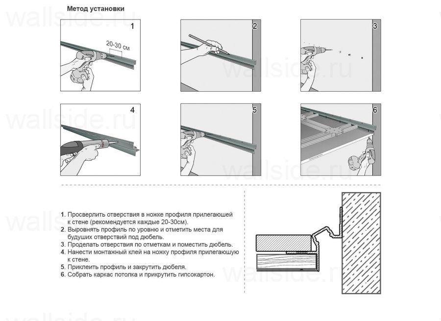 Line Art TS 1217 потолочный профиль