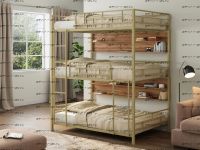 Трехярусная кровать Эверест 120 полки