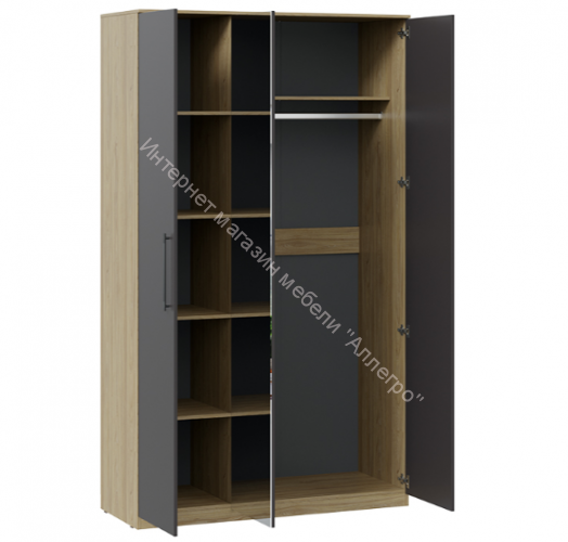 Шкаф комбинированный "Агата" 200.001.000 Вяз благородный/Базальт