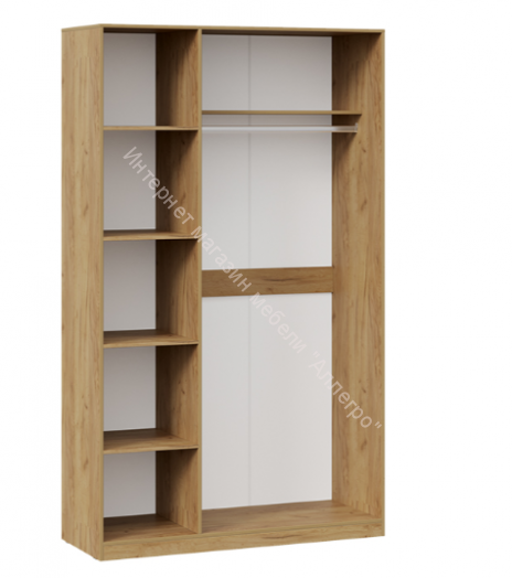 Шкаф комбинированный "Хилтон" 402.003.000 Дуб крафт золотой/Графит матовый