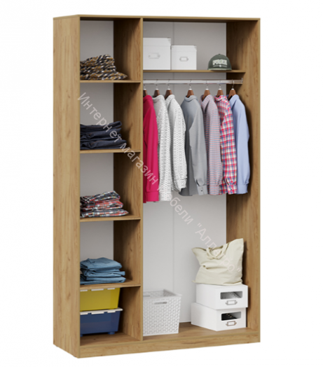 Шкаф комбинированный "Хилтон" 402.003.000 Дуб крафт золотой/Графит матовый