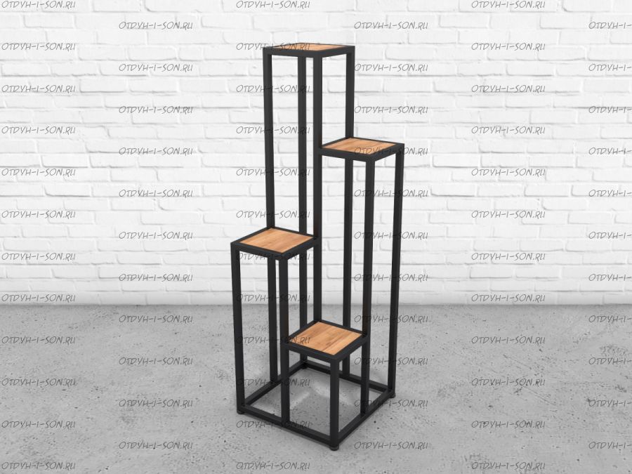 Стеллаж для цветов Айсберг Лофт 40х40х120