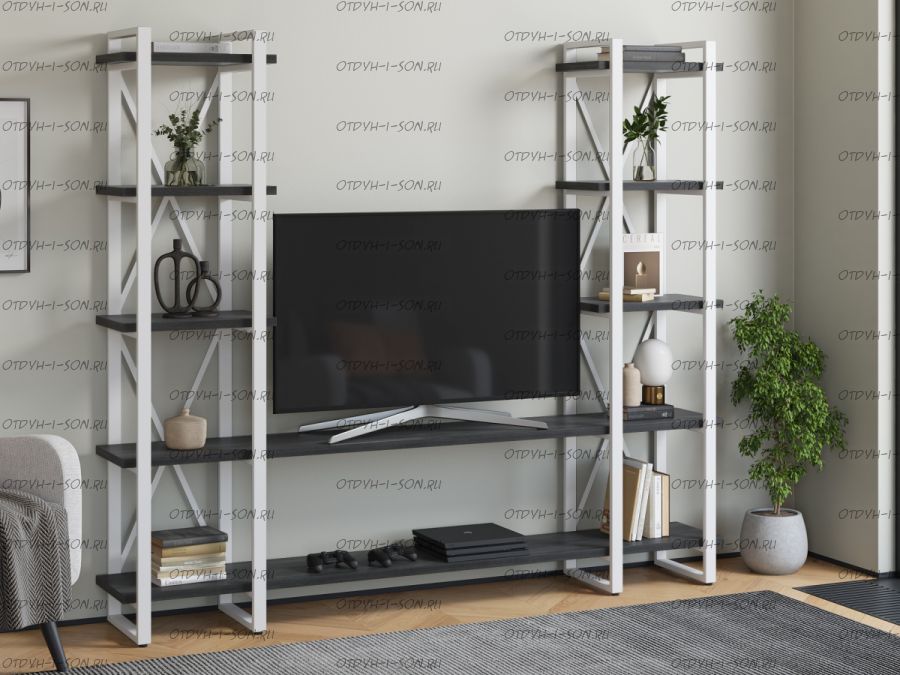 Стеллаж Лофт 240х182-4 v2 (248х34х182)