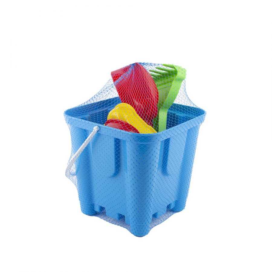 Песочный набор «Дворцовый» (4 формочки, совок, грабли, ведро)