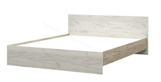 Кровать "Басса" (Бася) 1,6 КР 558 Дуб крафт серый/Дуб крафт белый