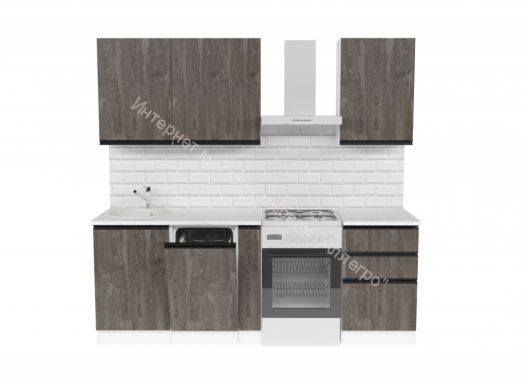 Кухонный гарнитур Ноктюрн стандарт 1600 мм