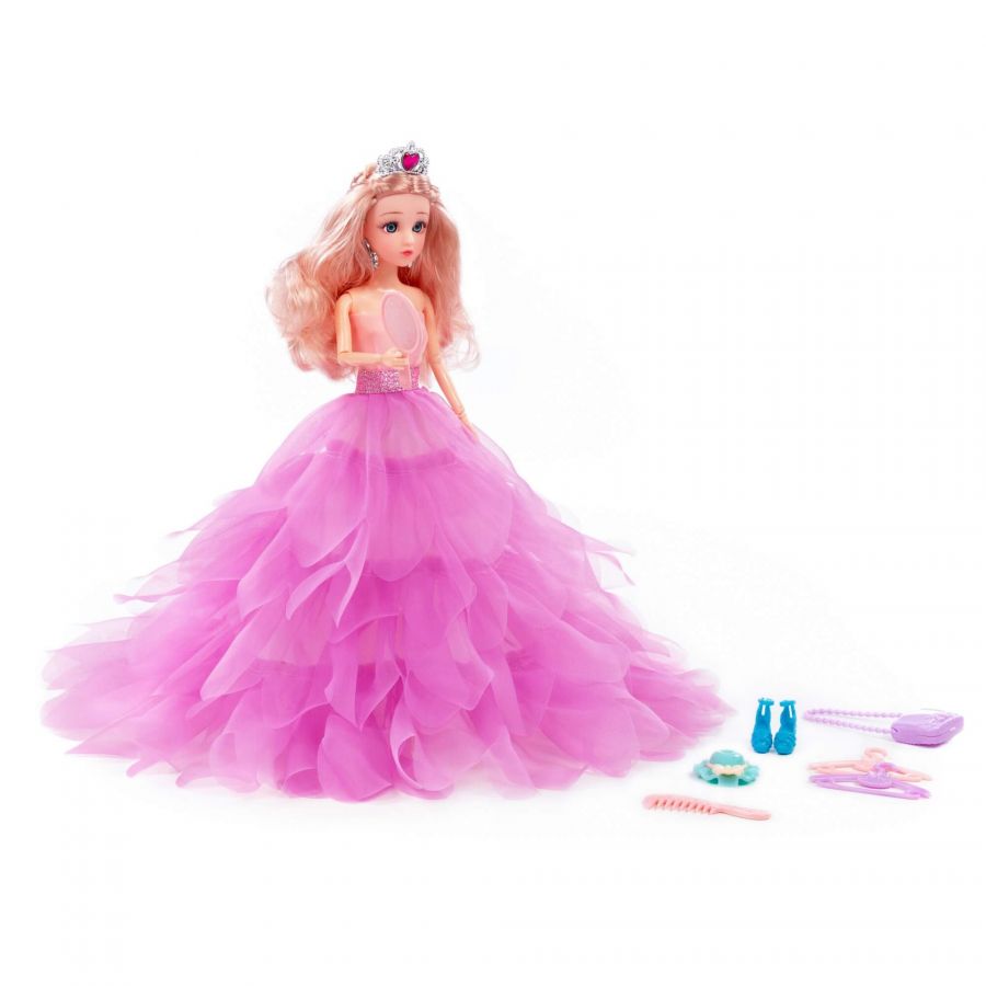 Кукла "Ксюша" (30 см) в нарядном платье + аксессуары (11 элементов) (в коробке №4)