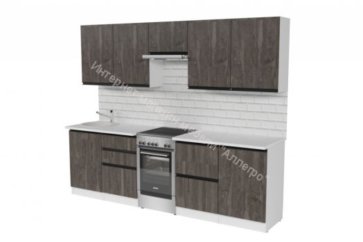 Кухонный гарнитур Ноктюрн мега 2500 мм