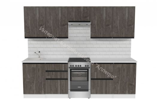 Кухонный гарнитур Ноктюрн мега 2500 мм