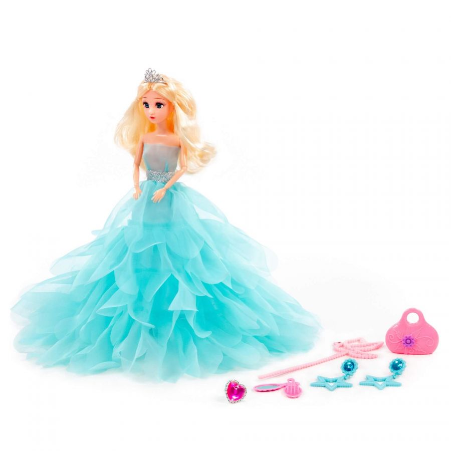 Кукла "Ксюша" (30 см) в пышном платье + аксессуары (7 элементов) (в коробке №4)