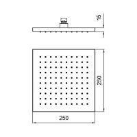Верхний душ Almar 25х25 см схема 2