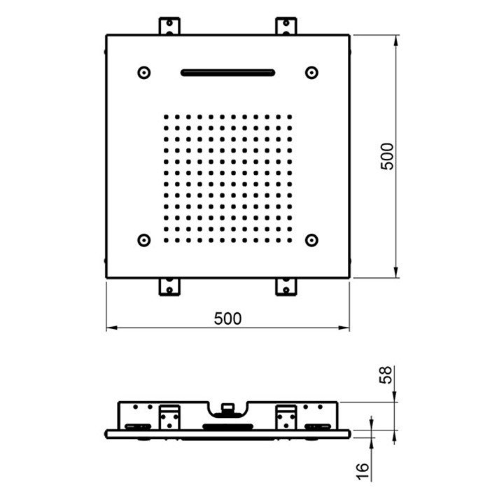 Верхний душ ALMAR Temotion 50х50 E044140 ФОТО