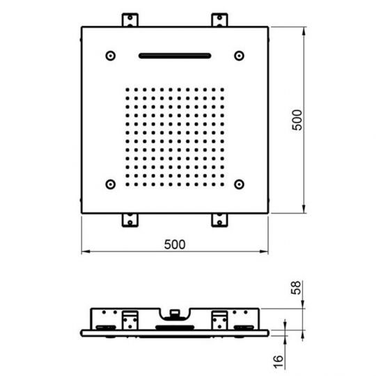 Верхний душ ALMAR Temotion 50х50 E044140 ФОТО