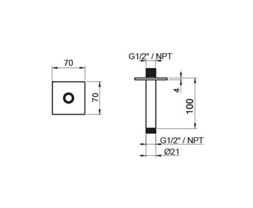 Кронштейн ALMAR Round Arm E021100.316 схема 2