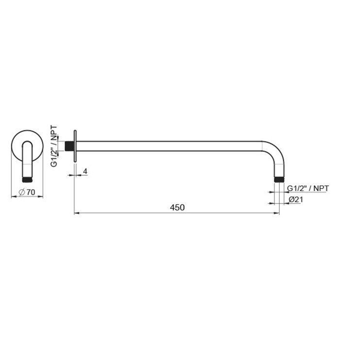 Кронштейн ALMAR Round Arm E021103.316 схема 2