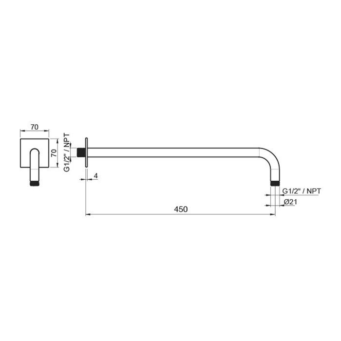 Кронштейн ALMAR Round Arm E021104.316 схема 2