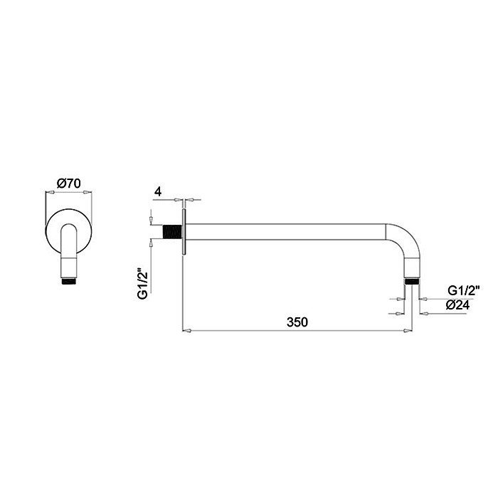 Кронштейн ALMAR Round Arm E021113 схема 2