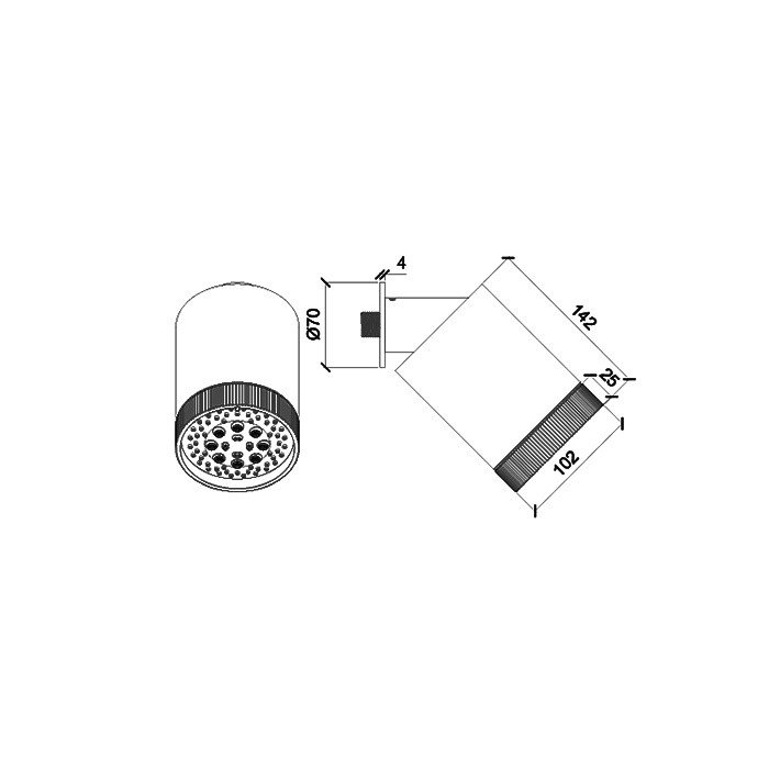 Верхний душ ALMAR Beam E044286 ФОТО