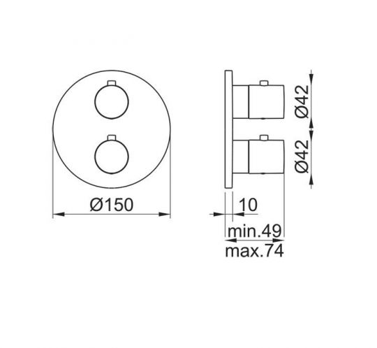 Смеситель ALMAR Core Round E176832.CR ФОТО