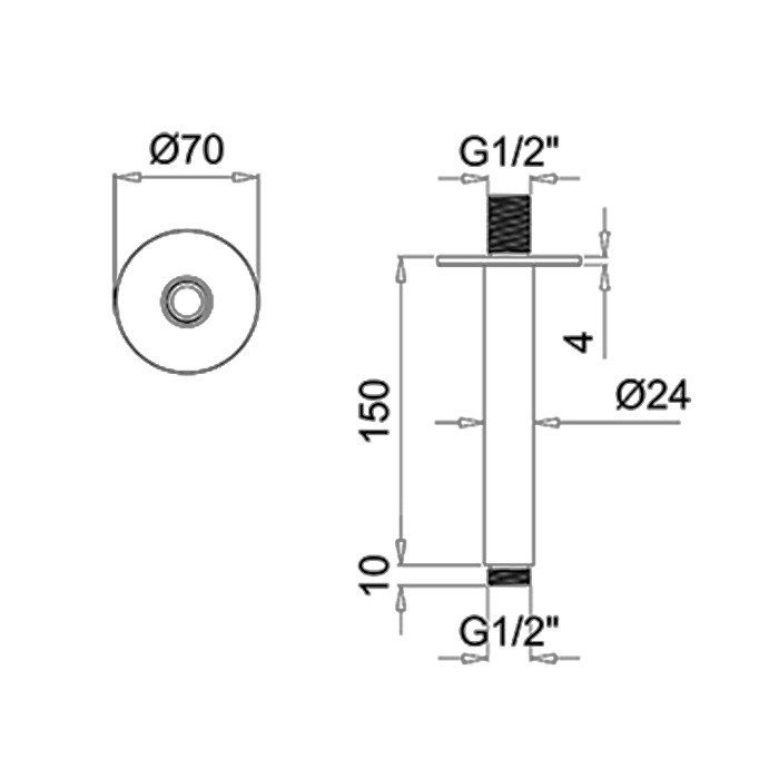 Кронштейн ALMAR Round Arm E021107 схема 4