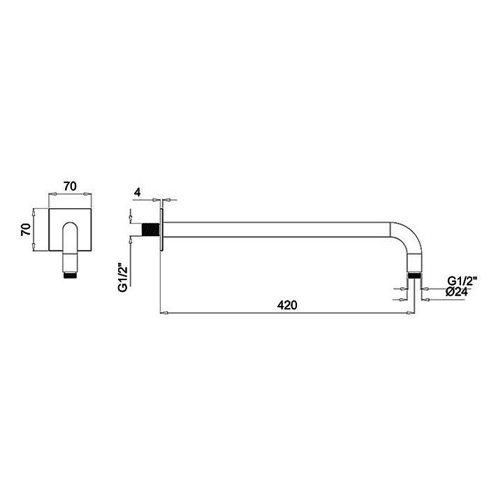 Кронштейн ALMAR Round Arm E021116 схема 2