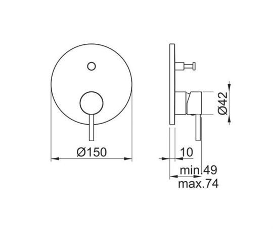 Смеситель для душа Almar Round Core на 2 потребителя E186532 ФОТО