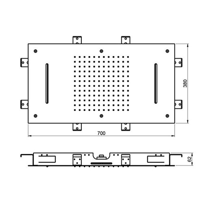 Верхний душ ALMAR Rectangular 70х38 E044110.MS ФОТО