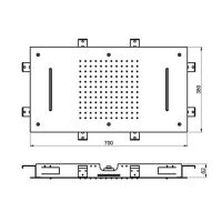 Верхний душ ALMAR Rectangular 70х38 E044110.MS схема 2