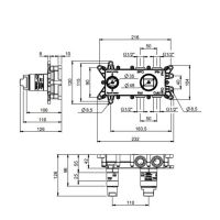 Скрытая часть смесителя ALMAR High Flow E134003 схема 5