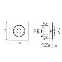 Форсунка ALMAR Emotion Square E044085.CR схема 2