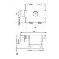 Форсунка ALMAR Mist Square E044261.CR схема 3