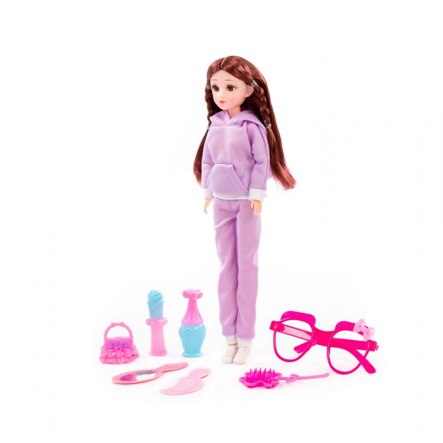 Кукла "Ксюша" (30 см) в спортивном костюме + аксессуары (7 элементов) (в коробке №4)