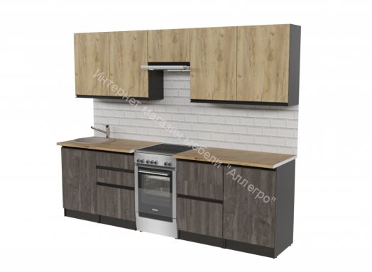Кухонный гарнитур Адажио мега 2500 мм
