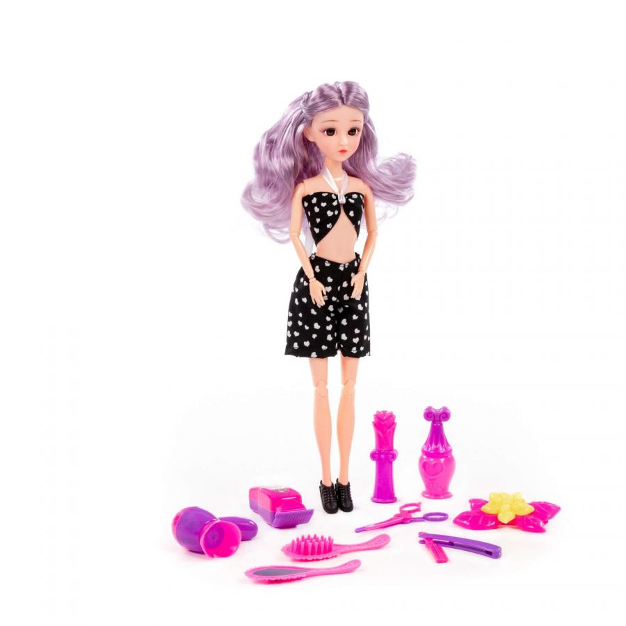 Кукла "Ксюша" (30 см) у стилиста + аксессуары (11 элементов) (в коробке №4)