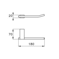 Держатель туалетной бумаги подвесной 1033 Stella Bamboo Quadro схема 2