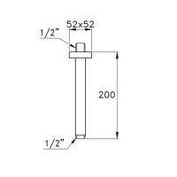 Держатель верхнего душа 20 см. потолочный монтаж Stella Docce 311Q схема 2