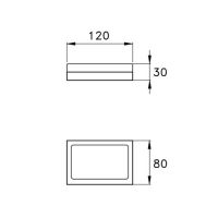 Мыльница настольная 1024/P026 Stella Bamboo Quadro схема 2