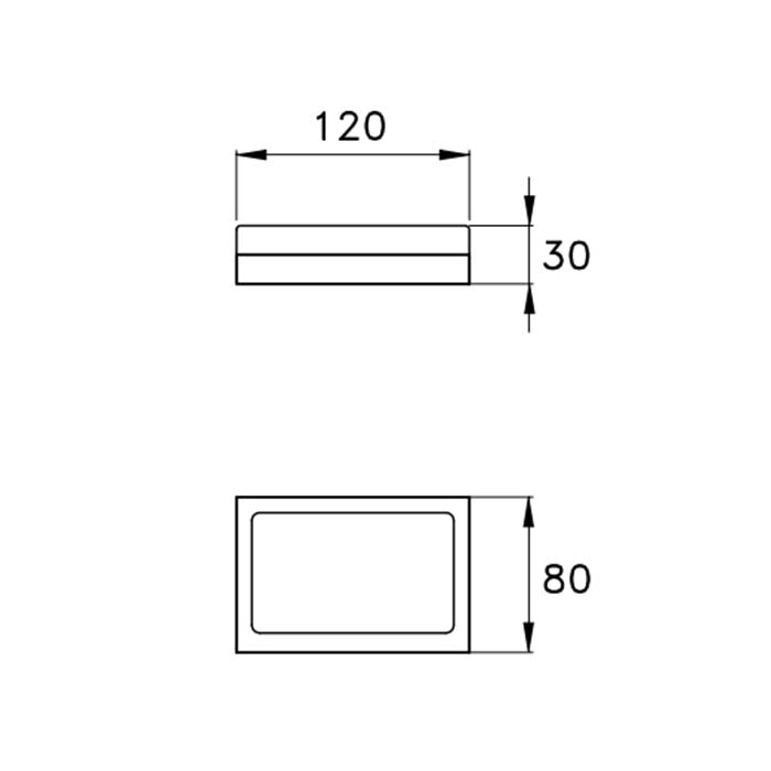 Мыльница настольная 1024/P026 Stella Bamboo Quadro схема 2