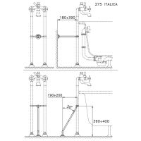 Труба напольного смесителя для ванны 275 Stella Italica схема 2