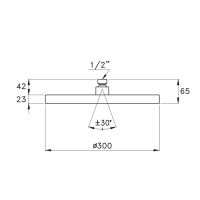 Верхний душ диаметром 30см Stella Docce схема 4