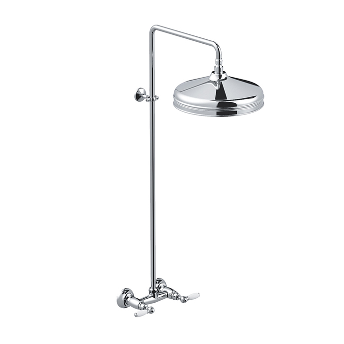 Изображение Душевая стойка с верхним душем 30см. смесителем штангой Stella Italica Leve