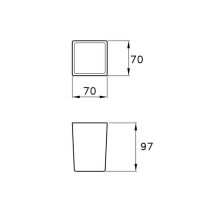 Стакан для зубных щеток Stella Casanova UN 10008 VTR0 схема 3