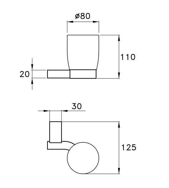 Стакан для зубных щеток Stella Bamboo BT 10007 схема 7