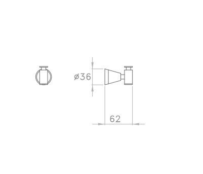 Крючок для халата/полотенца Stella 130 CT 10020 CR00 схема 2